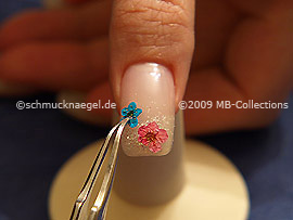 Pinzette und getrocknete Blume