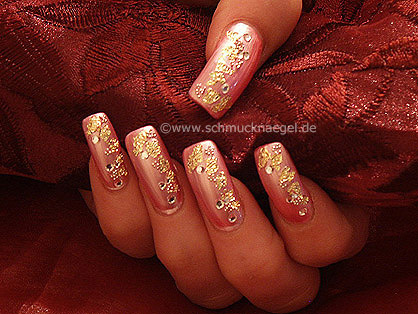 Fullcover in rosa mit Blattgold