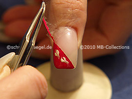Pinzette und durchsichtiges Klebeband