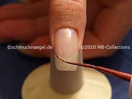 Nailart Liner in der Farbe altrosa-glitter