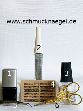 Produkte für das Nailart 'Sticker mit Tigermuster für ein Fingernagel Motiv' - Nagellack, Nailart Liner, Nail Sticker