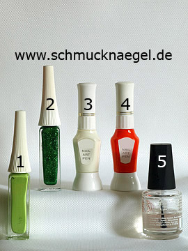 Produkte für das Blumen Motiv mit Nailart Liner und Nailart Pen - Nailart Liner, Nailart Pen