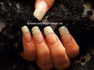 French Motiv mit Nailart Pen und Nailart Liner