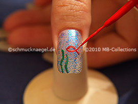 Nailart Liner in der Farbe rot