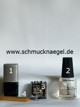 Produkte für das French Motiv mit Hologramm Herzen - Nagellack, Hologramm Herzen, Spot-Swirl