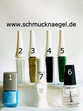 Produkte für das Schmetterling Motiv als Fingernageldesign - Nagellack, Nailart Liner, Nailart Pen