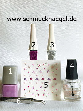 Produkte für das French Fingernagel Design mit Nail Sticker - Nagellack, Nailart Liner, Nail Sticker