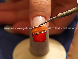 Nailart Liner in der Farbe silber-glitter