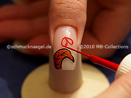 Nailart Liner in der Farbe rot