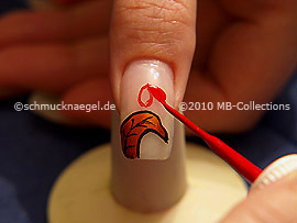 Nailart Liner in der Farbe rot