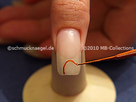 Nailart Liner in der Farbe braun