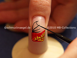 Nailart Liner in der Farbe schwarz