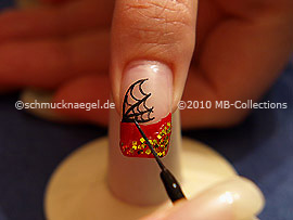 Nailart Liner in der Farbe schwarz