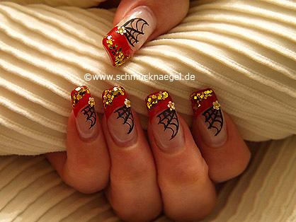 Spinnennetz Halloween Motiv als Dekoration
