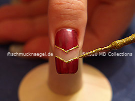 Nailart Liner in der Farbe gold-glitter