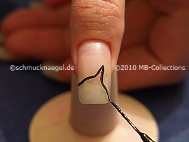 Nailart Liner in der Farbe schwarz