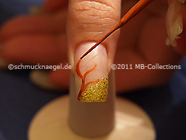 Nailart Liner in der Farbe braun