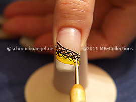 Nailart Bouillons und den Spot-swirl