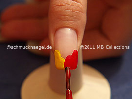 Nagellack in der Farbe rot