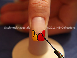 Nailart Liner in der Farbe schwarz