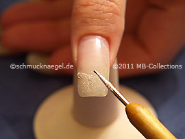 Glitter-Pulver in der Farbe rosa