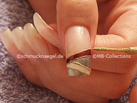 Nailart Liner in der Farbe gold-glitter