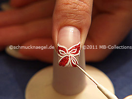 Nailart Liner in der Farbe weiß