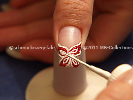 Nailart Liner in der Farbe weiß