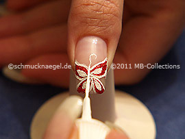 Nailart Liner in der Farbe weiß