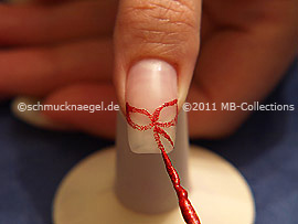 Nailart Liner in der Farbe rot-glitter