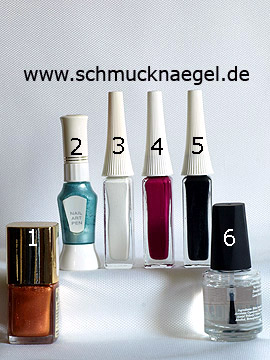 Produkte für das Design 'Sonnenschirm als Fingernagel Motiv' - Nagellack, Nailart Liner