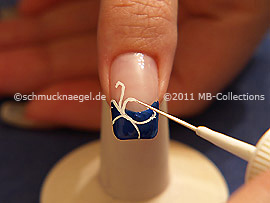 Nailart Liner in der Farbe weiß