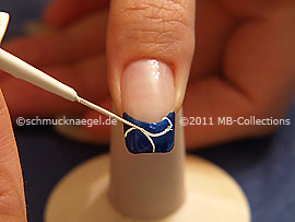 Nailart Liner in der Farbe weiß