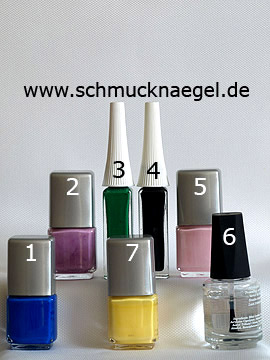 Produkte für das Design mit Mosaik als Fingernagel Motiv mit Nagellacken - Nagellack, Nailart Liner