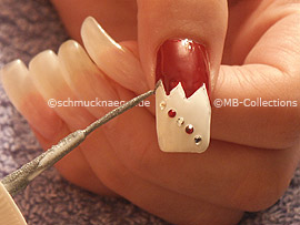 Nailart Liner in der Farbe silber-glitter