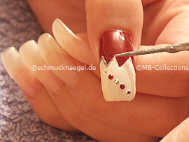 Nailart Liner in der Farbe silber-glitter