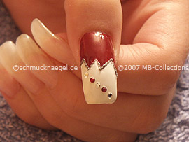 Nailart Liner in der Farbe silber-glitter