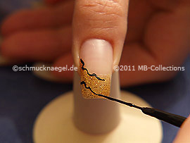 Nailart Liner in der Farbe schwarz