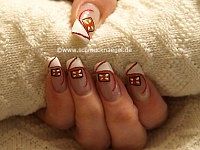 Spekulatius Weihnachts Motiv mit Nagellack