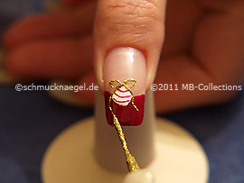 Nailart Liner in der Farbe gold-glitter