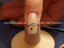 Nailart Liner in der Farbe dunkelgrün
