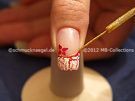 Nailart Liner in der Farbe gold-glitter