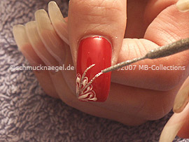 Nailart Liner in der Farbe silber-glitter