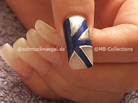 Nailart Liner in der Farbe silber