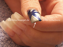 Nailart Liner in der Farbe silber