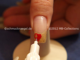 Nailart Pen in der Farbe rot