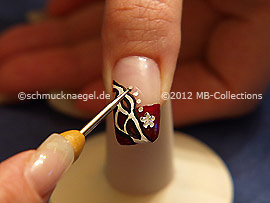 Pailletten in silber und Spot-Swirl