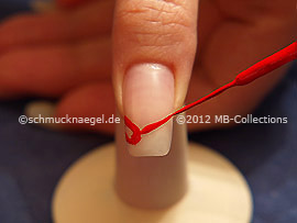 Nailart Liner in der Farbe rot