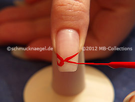 Nailart Liner in der Farbe rot