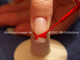 Nailart Liner in der Farbe rot